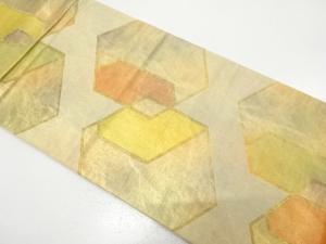 アンティーク　亀甲模様織り出し袋帯（材料）